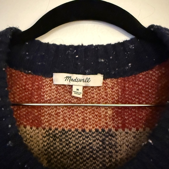 Madewell Checkered Colburne Cardigan Sweater in Coziest Textured Yarn - Picture 4 of 8